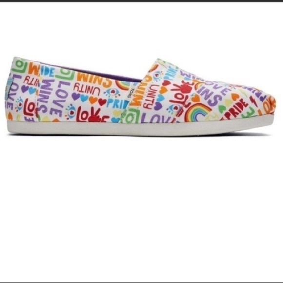 Tom's Belmont Multi Unity Casual Slip On Flat Shoes - Picture 1 of 8